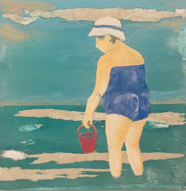 Triptih None on the Beach (20x20 oil on canvas)