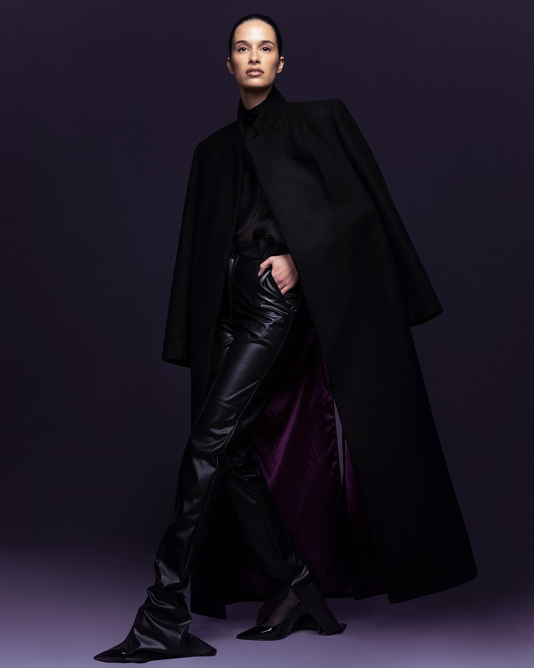 Winter Coat Black 100% cotton