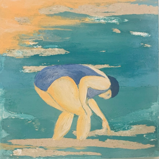 Triptih None on the Beach (20x20 oil on canvas)