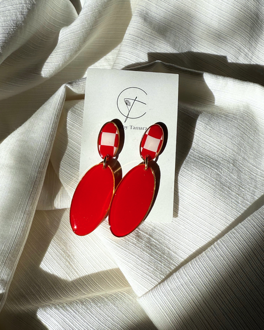 Crimson Night Earrings